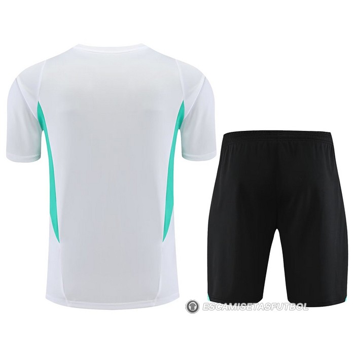 Chandal del Manchester United Manga Corta 2023-2024 Blanco - Pantalon Corto